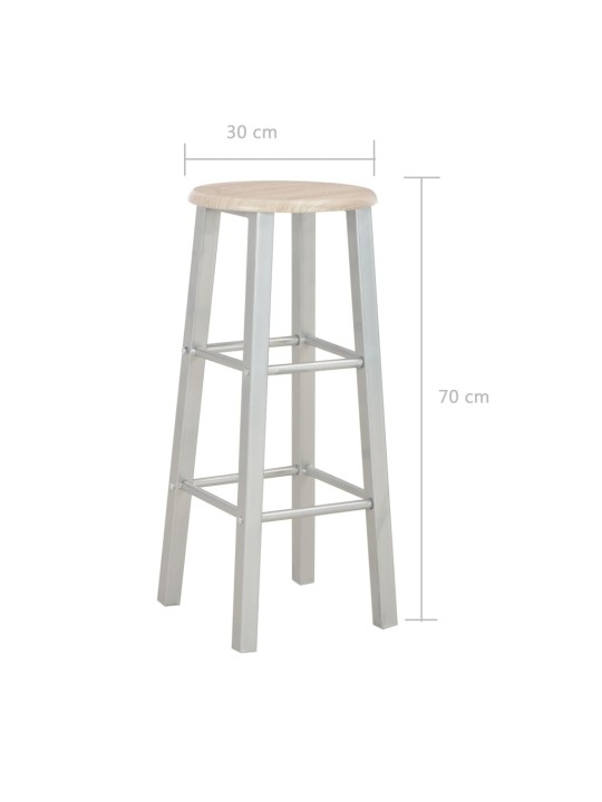 3-osaline baarikomplekt, puit ja teras