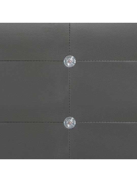Voodiraam ilma madratsita, hall, kunstnahast, 180 x 200 cm