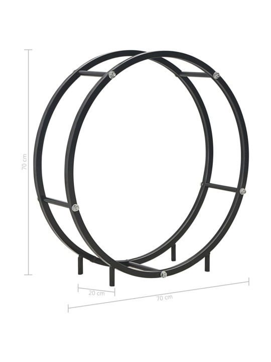 Küttepuude rest, must, 70 x 20 x 70 cm, teras