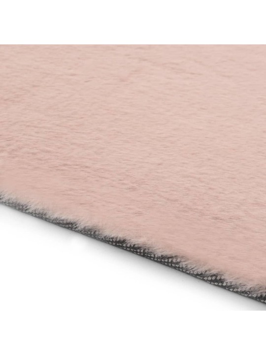 Vaip 160 x 230 cm, jänese kunstkarv, vanaroosa