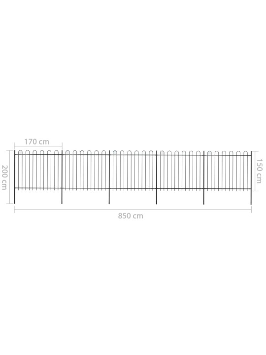 KUMERATE OTSTEGA AED, TERAS, 8,5 X 1,5 M, MUST