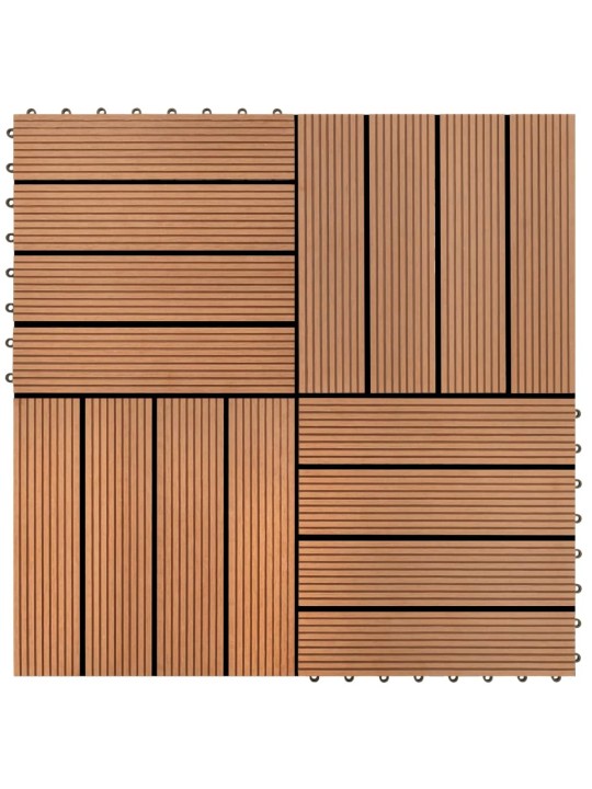 Terrassiplaadid 22 tk, 30 x 30 cm, 2 m², wpc, pruun