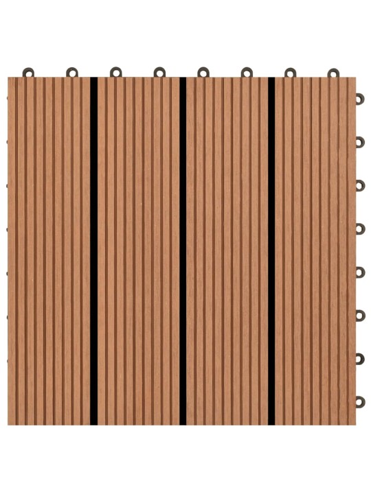 Terrassiplaadid 22 tk, 30 x 30 cm, 2 m², wpc, pruun