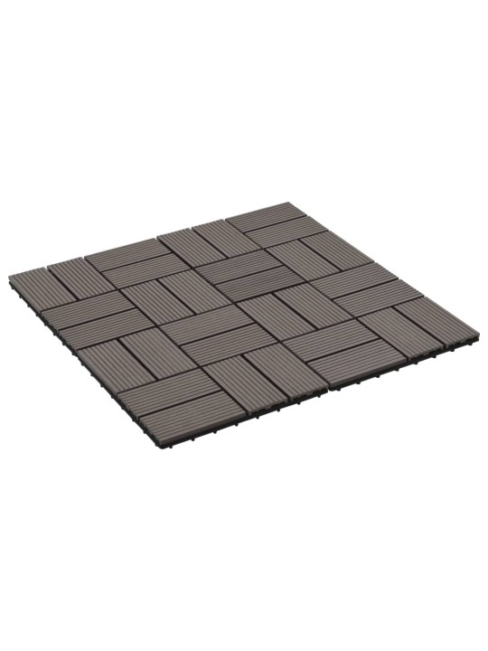 Terrassiplaadid 22 tk, 30 x 30 cm, 2 m², wpc, tumepruun