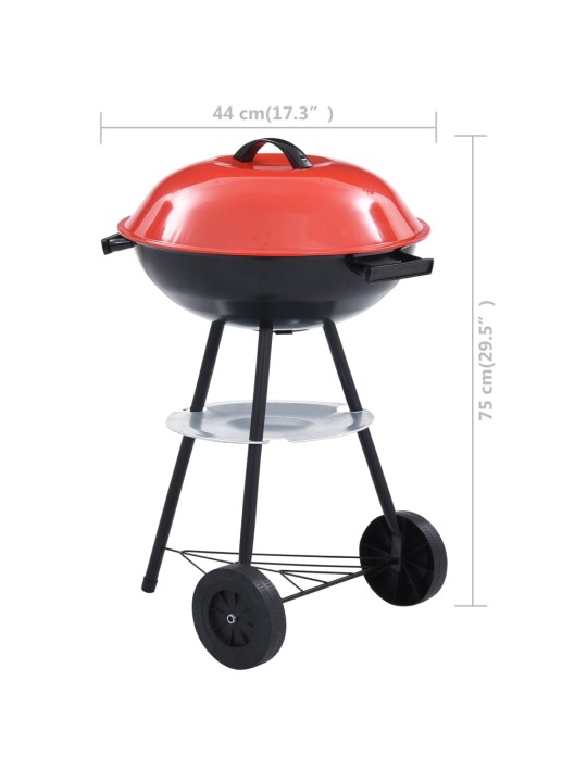 Kaasaskantav xxl kuppelgrill, ratastega, 44 cm