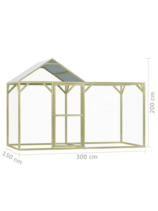 Kanakuut 3 x 1,5 x 2 m, immutatud männipuit