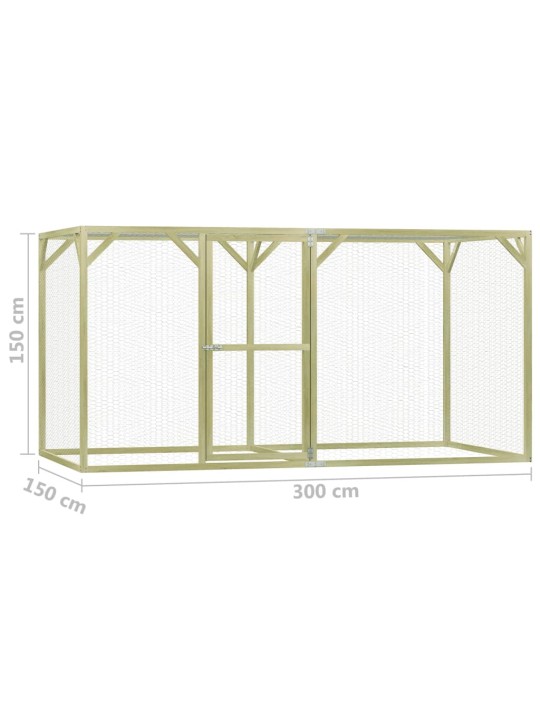 Kanakuut 1,5 x 3 x 1,5 m, immutatud männipuit