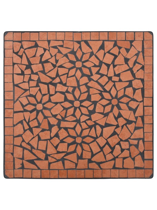 Mosaiikplaadiga bistroolaud, terrakota, 60 cm, keraamiline