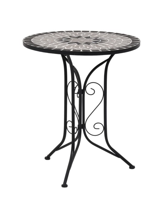Mosaiikplaadiga bistroolaud, hall, 61 cm, keraamiline