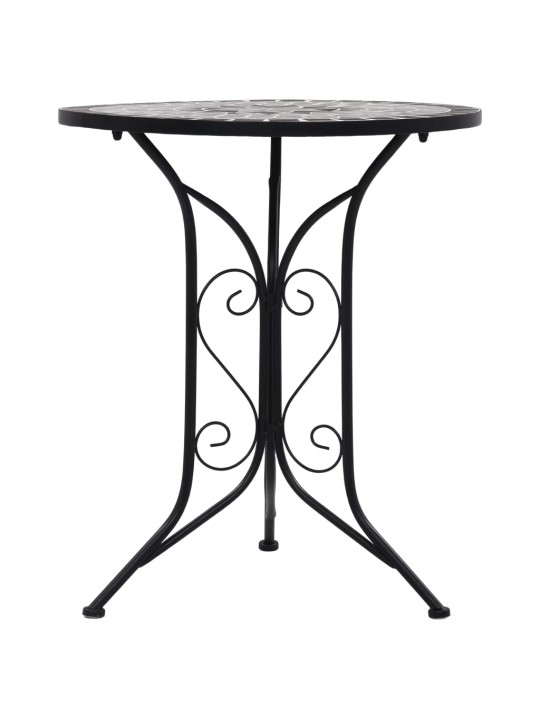 Mosaiikplaadiga bistroolaud, hall, 61 cm, keraamiline