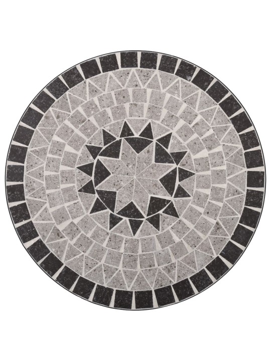 Mosaiikplaadiga bistroolaud, hall, 61 cm, keraamiline