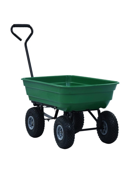 Aia kallutatav käsikäru 300 kg 75 L roheline
