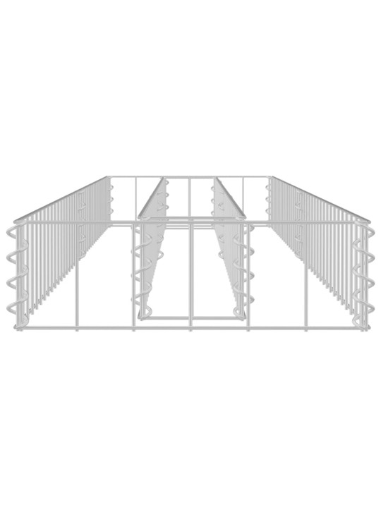 Gabioon-taimelava, tsingitud teras, 180 x 30 x 10 cm