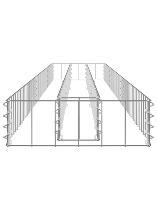 Gabioon-taimelava, tsingitud teras, 270 x 30 x 10 cm