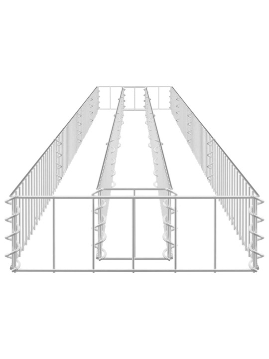 Gabioon-taimelava, tsingitud teras, 360 x 30 x 10 cm
