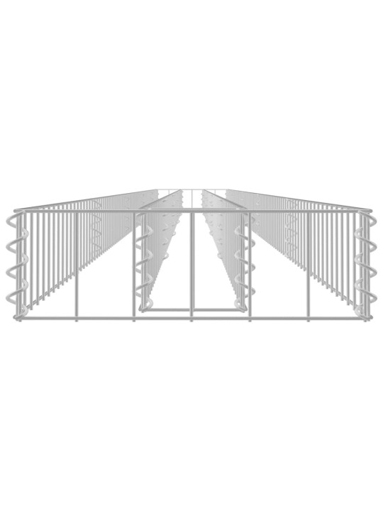 Gabioon-taimelava, tsingitud teras, 450 x 30 x 10 cm