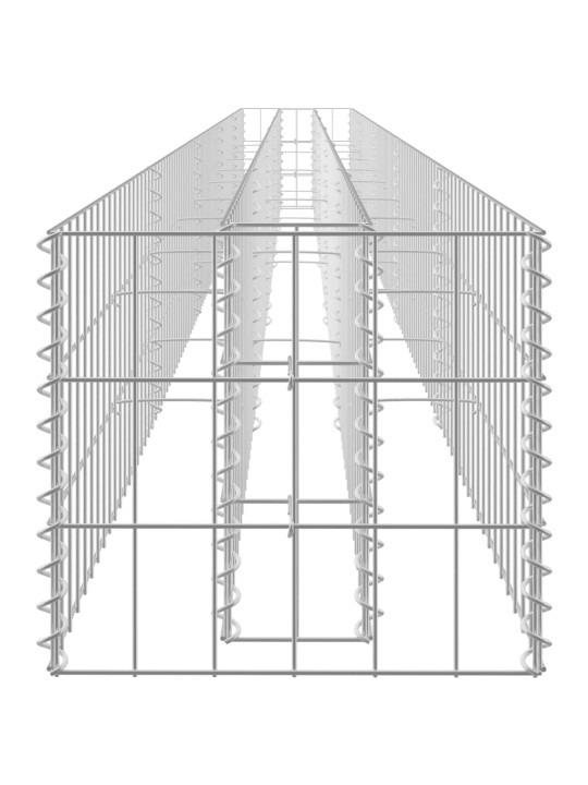 Gabioon-taimelava, tsingitud teras, 450 x 30 x 30 cm