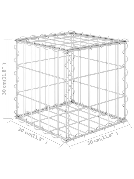 Kuubikukujuline gabioon-taimelava, teras 30 x 30 x 30 cm