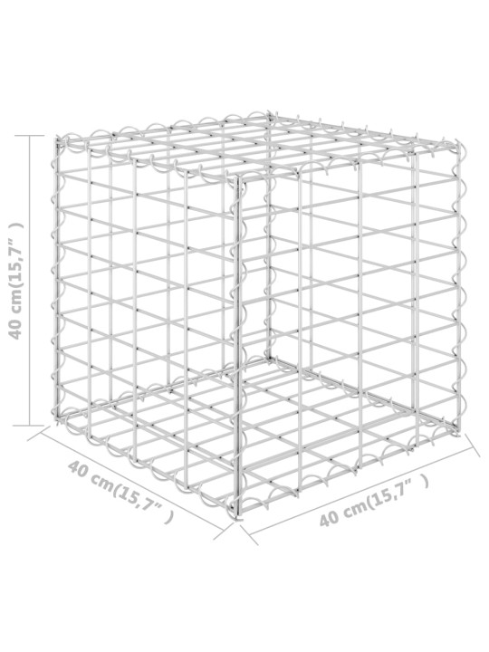 Kuubikukujuline gabioon-taimelava, teras 40 x 40 x 40 cm