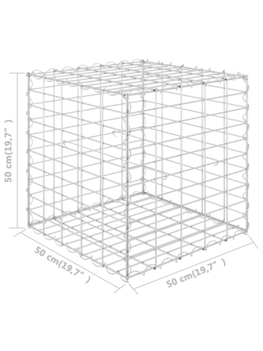 Kuubikukujuline gabioon-taimelava, teras 50 x 50 x 50 cm