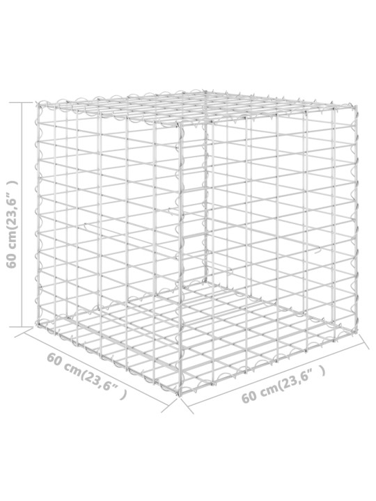 Kuubikukujuline gabioon-taimelava, teras 60 x 60 x 60 cm