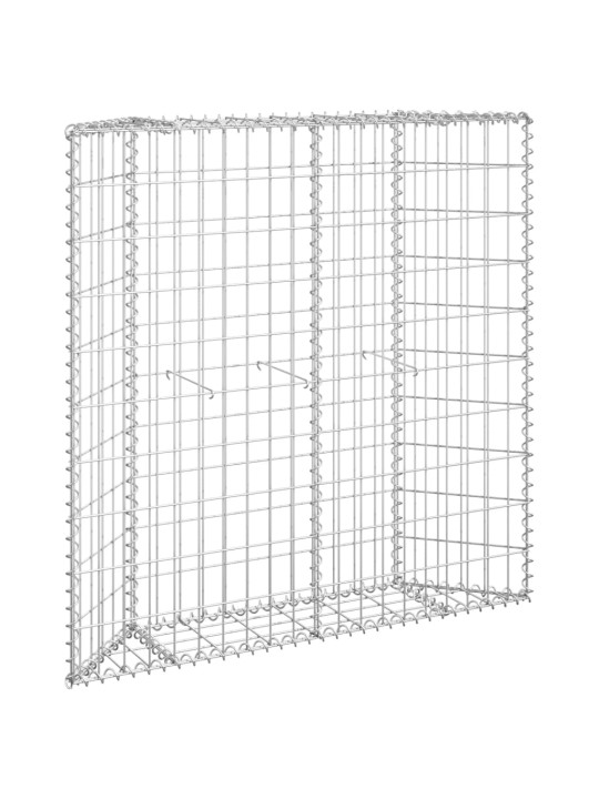 Gabioon-taimelava, tsingitud teras, 100 x 20 x 100 cm