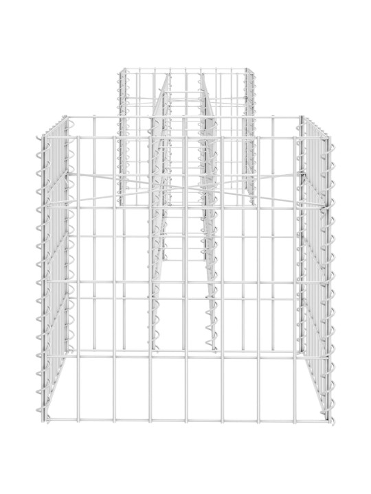 H-kujuline gabioon-taimekast, terastraat, 260 x 40 x 40 cm