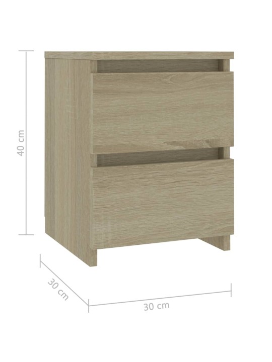 Öökapid 2 tk, sonoma tamm, 30 x 30 x 40 cm, puitlaastplaat