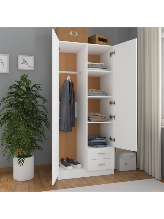 GARDEROOB VALGE 80 X 52 X 180 CM TEHISPUIT