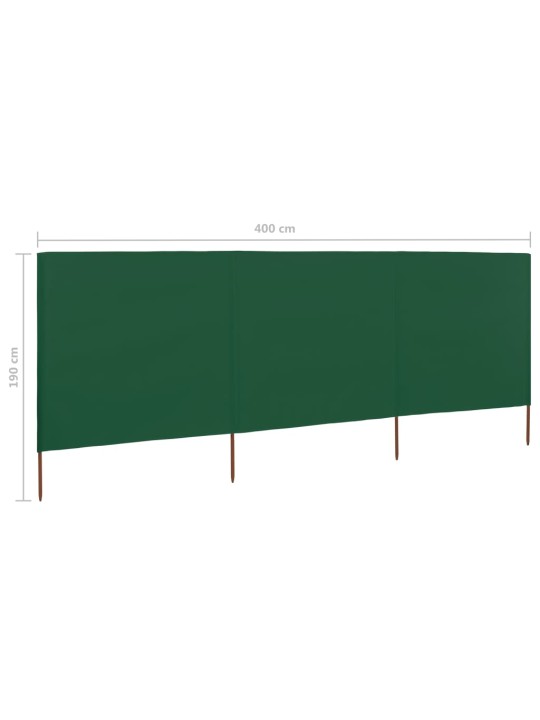 TUULEKAITSE SEIN 3 PANEELIST, KANGAS, 400 X 160 CM ROHELINE