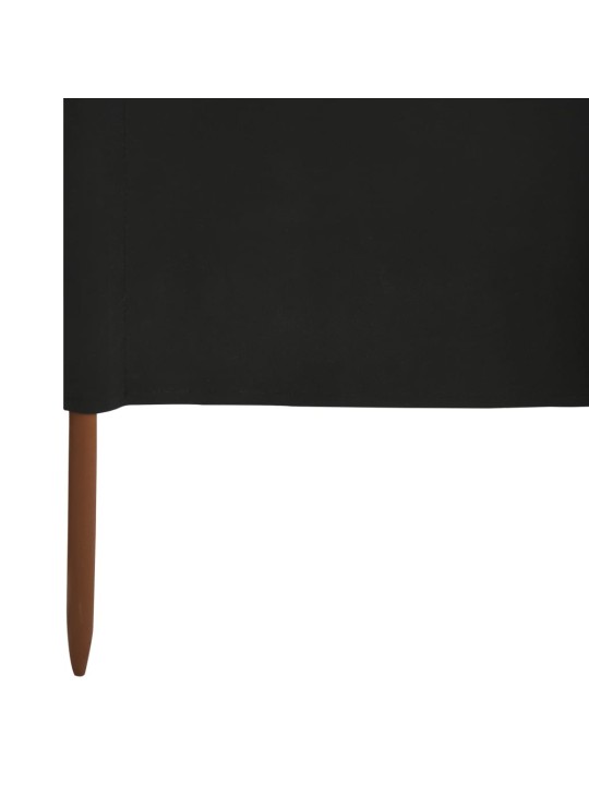 Tuulekaitse sein 3 paneelist, kangas 400 x 160 cm must