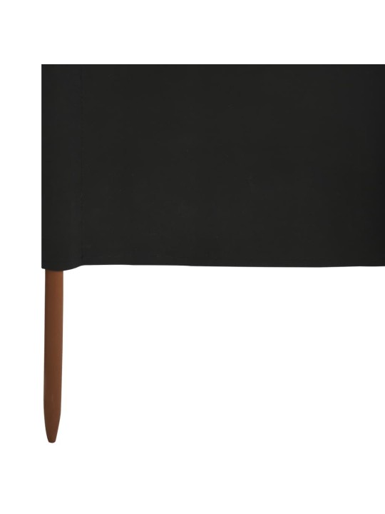 Tuulekaitse sein 6 paneelist, kangas 800 x 120 cm must