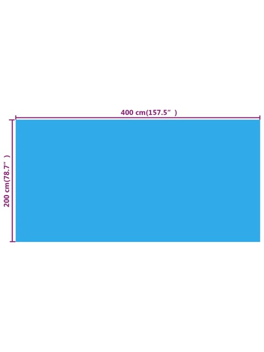 Basseinikate, sinine, 400 x 200 cm, pe