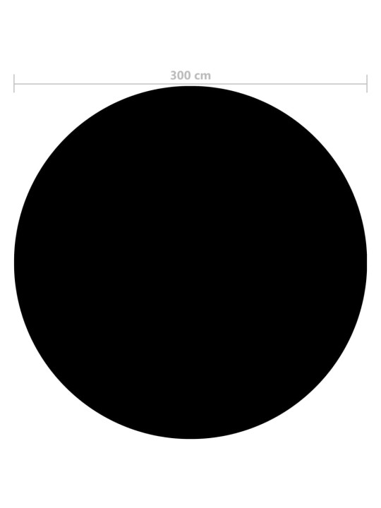 BASSEINIKATE, MUST, 300 CM, PE