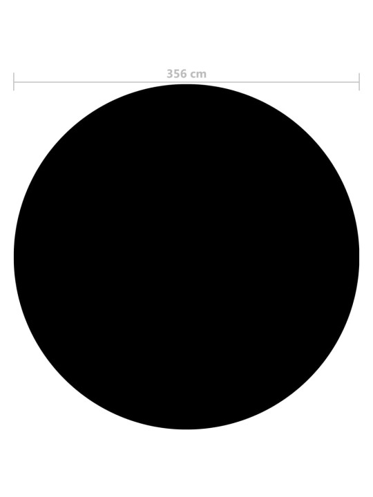 Basseinikate, must, 356 cm, pe