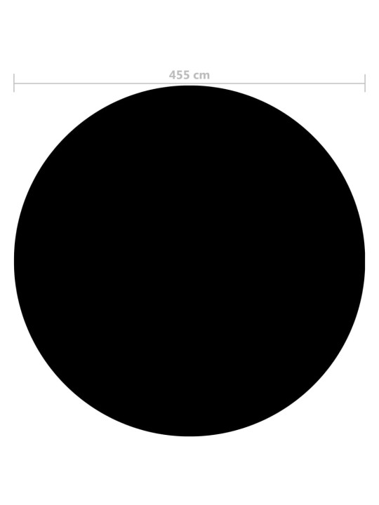 Basseinikate, must, 455 cm, pe