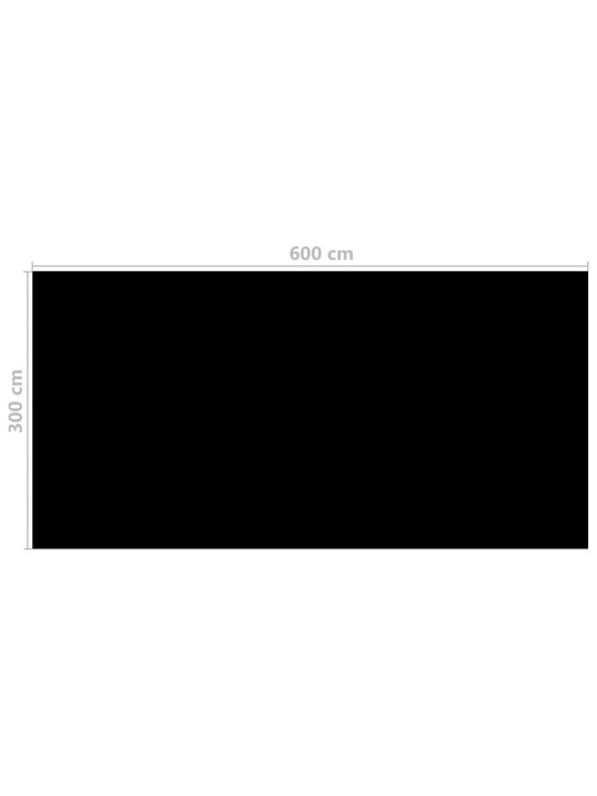 BASSEINIKATE, MUST, 600 X 300 CM, PE