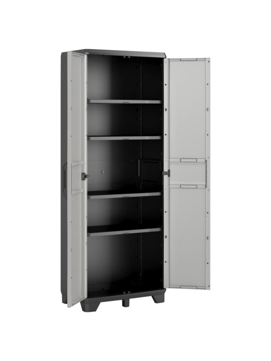 KETER HOIUKAPP RIIULITEGA GEAR, MUST JA HALL, 182 CM