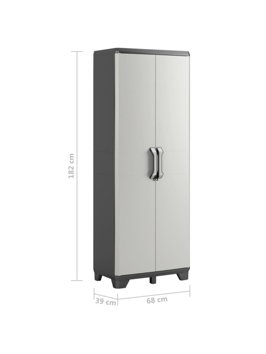 KETER HOIUKAPP RIIULITEGA GEAR, MUST JA HALL, 182 CM