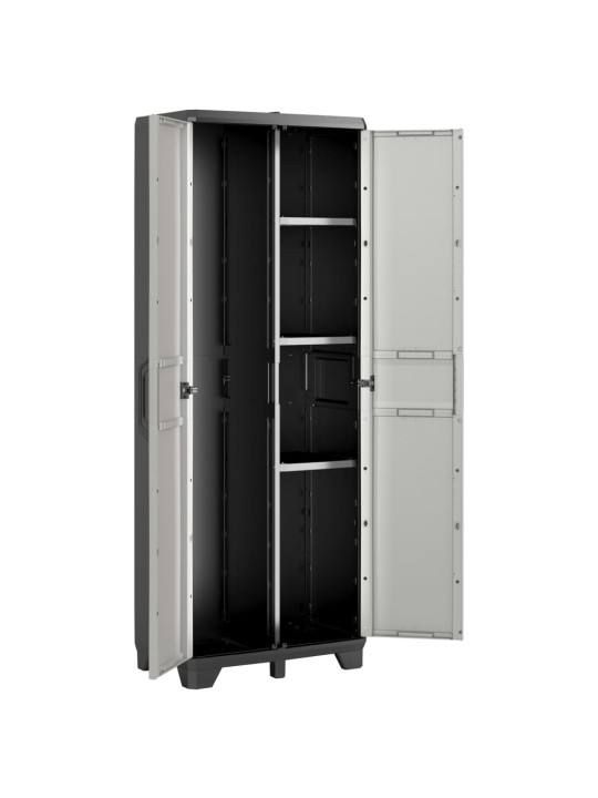 KETER MITMEOTSTARBELINE HOIUKAPP RIIULITEGA GEAR, MUST JA HALL, 182 CM