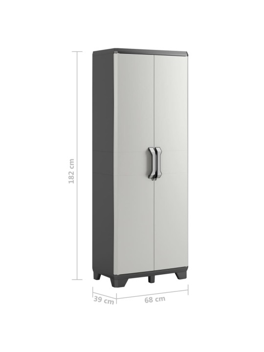 KETER MITMEOTSTARBELINE HOIUKAPP RIIULITEGA GEAR, MUST JA HALL, 182 CM
