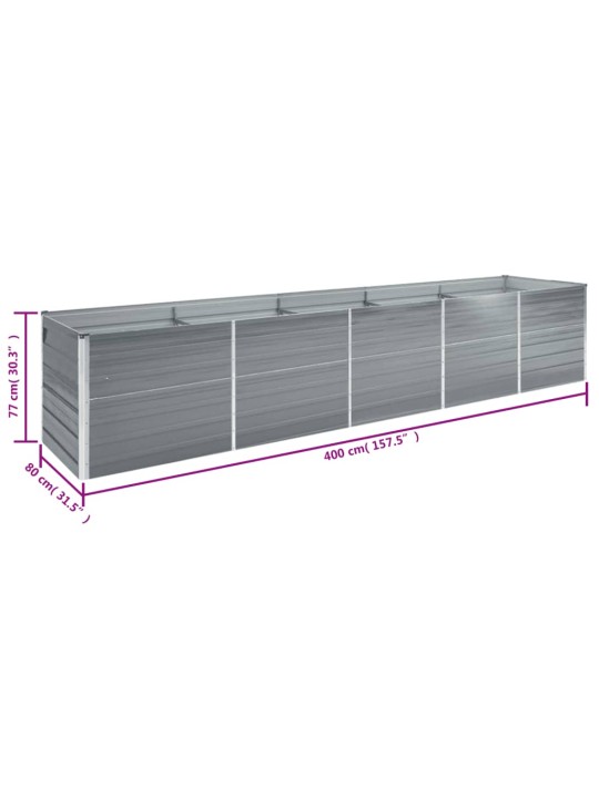 Aia taimelava tsingitud teras 400 x 80 x 77 cm hall