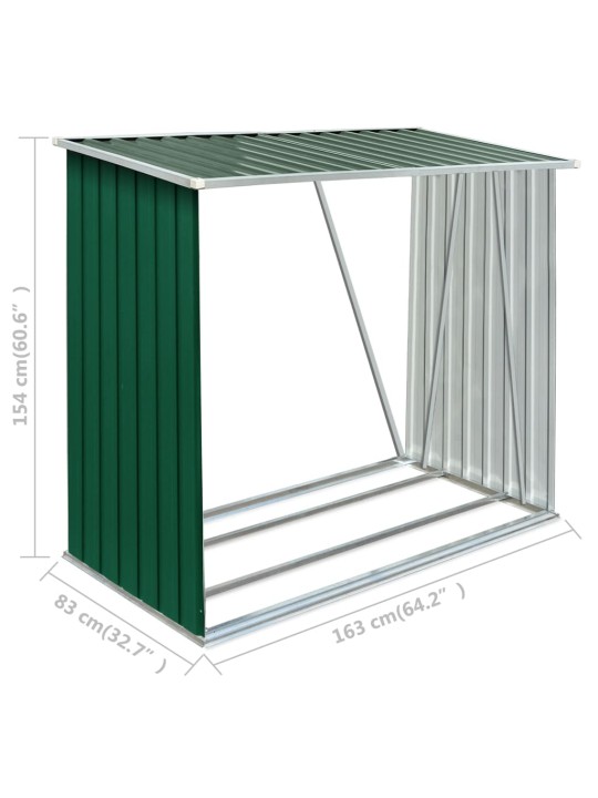 Puukuur tsingitud terasest, 163 x 83 x 154 cm, roheline