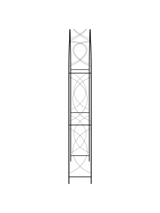 Aiakaar, must, 150 x 34 x 240 cm, raud