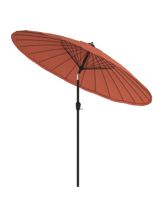 PÄIKESEVARI ALUMIINIUMPOSTIGA, 270 CM, TERRAKOTA