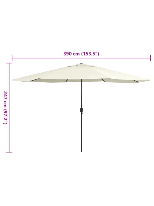 AIA PÄIKESEVARI METALLPOSTIGA 390 CM, LIIVABEEŽ