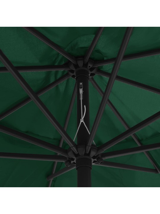AIA PÄIKESEVARI METALLPOSTIGA 390 CM, ROHELINE