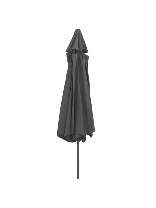 AIA PÄIKESEVARI METALLPOSTIGA 390 CM, ANTRATSIITHALL