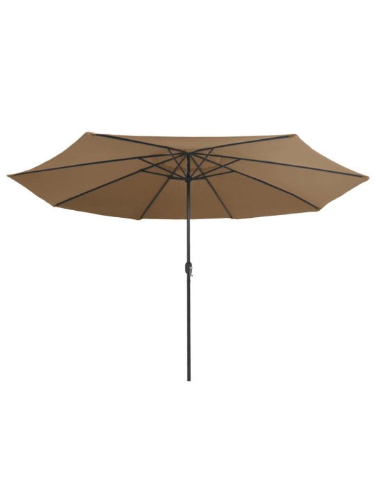 AIA PÄIKESEVARI METALLPOSTIGA 390 CM, PRUUNIKASHALL