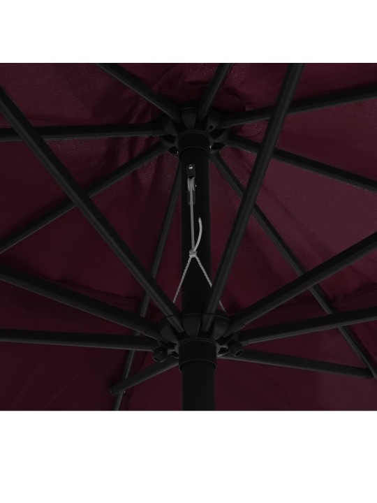 AIA PÄIKESEVARI METALLPOSTIGA 390 CM, BORDOOPUNANE